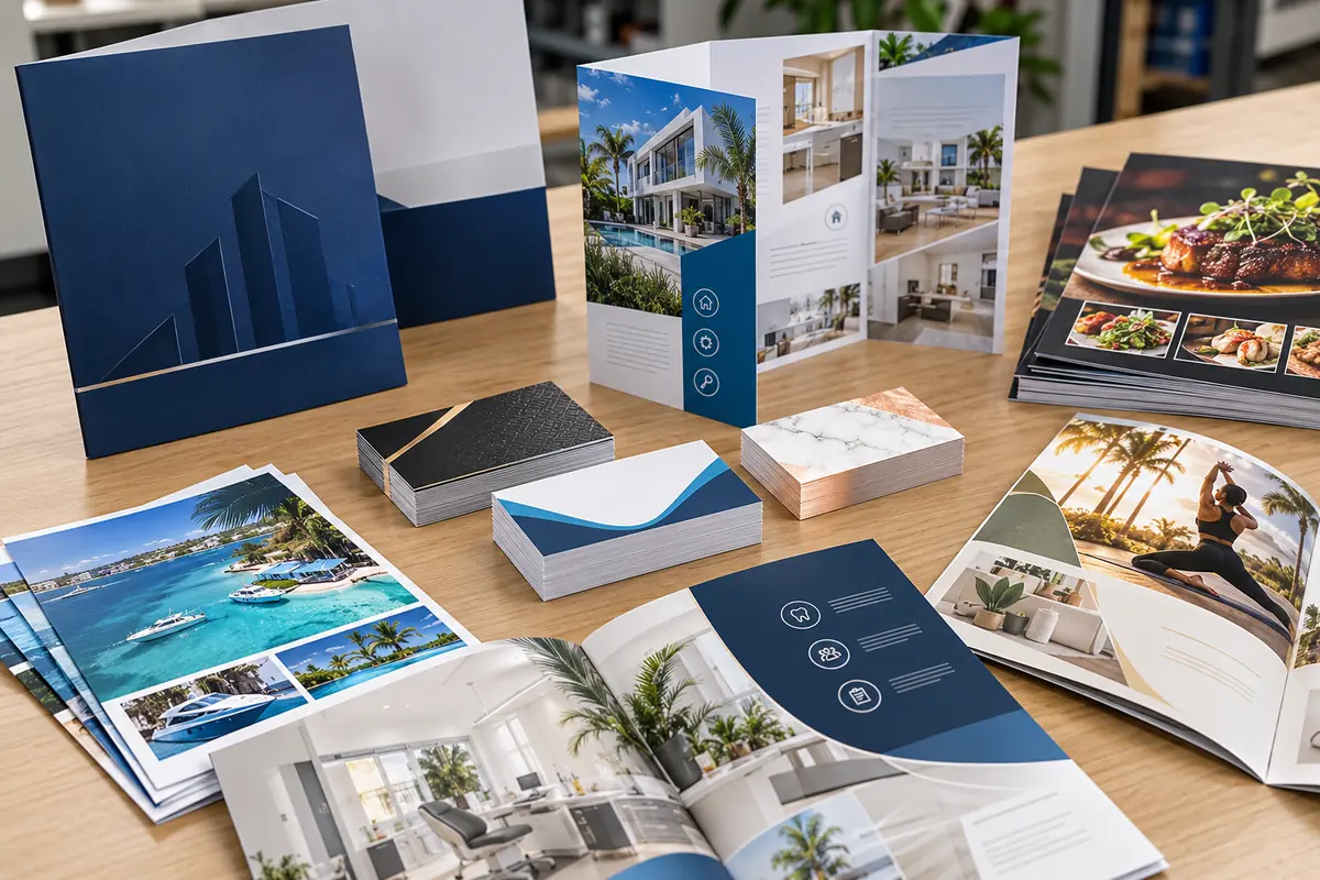 Coordinated business printing and graphic design samples